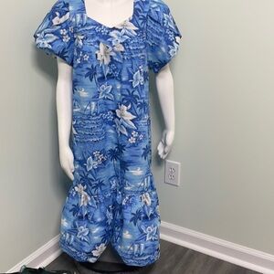 Jade Fashions Hawaiian Floral Muumuu Dress
